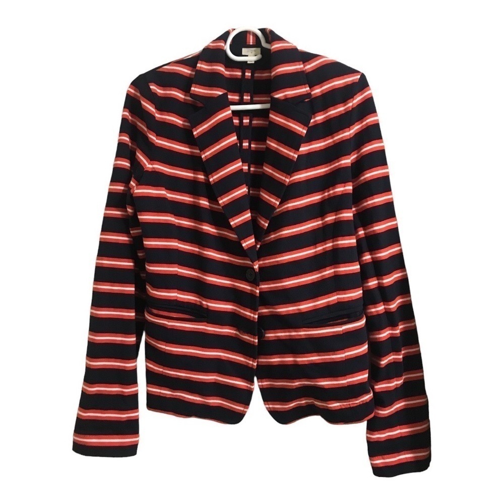 J.Crew stripe button preppy blazer S
